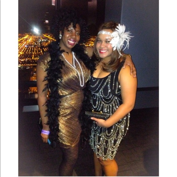 Betsy & Adam Dresses & Skirts - Black & silver Gatsby style cocktail dress